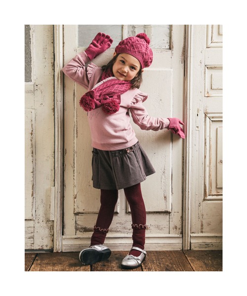 BeBe（ベベ）の「BeBe/ヘリンボンジャガードヒラミニパンツ(90~150cm)（その他パンツ・キッズ・ブラック系その他/ブラウン系その他・140/130/150/120/100/110/90）」の3枚目の写真