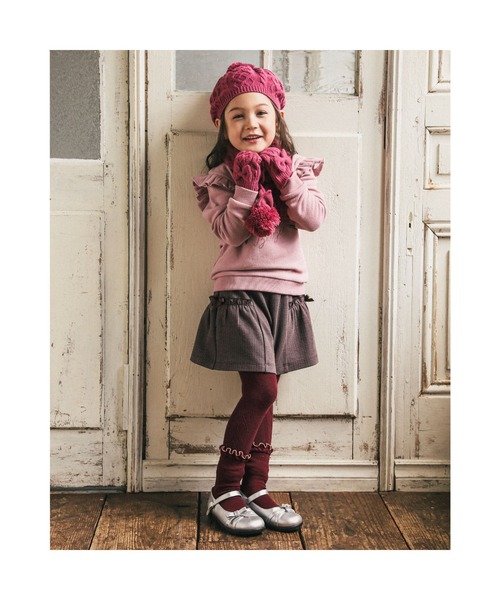 BeBe（ベベ）の「BeBe/ヘリンボンジャガードヒラミニパンツ(90~150cm)（その他パンツ・キッズ・ブラック系その他/ブラウン系その他・140/130/150/120/100/110/90）」の8枚目の写真