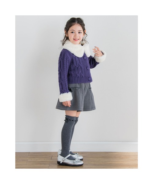 BeBe（ベベ）の「BeBe/ヘリンボンジャガードヒラミニパンツ(90~150cm)（その他パンツ・キッズ・ブラック系その他/ブラウン系その他・140/130/150/120/100/110/90）」の19枚目の写真