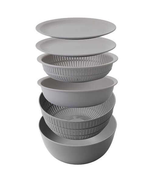 I.D.E.A international（イデアインターナショナル）の「米とぎにも使えるザルとボウル 6点セット（キッチンツール・レディース・ホワイト/グレー/グリーン・ﾌﾘ-）」の13枚目の写真