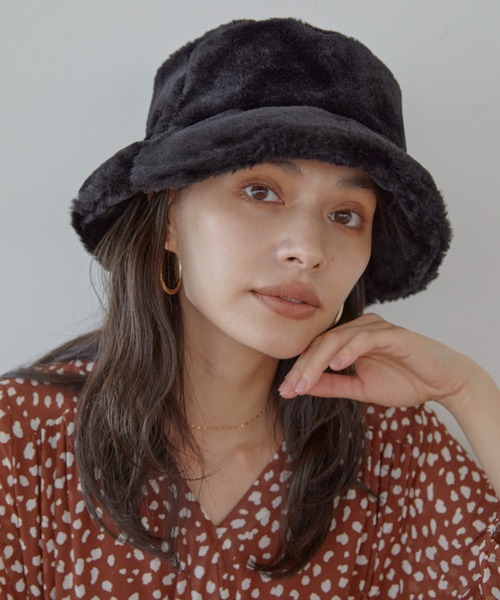 ACYM（アシーム）の「Fur volume bucket ハット（ハット・レディース・アイボリー/ブラック/ブラウン・FREE）」の9枚目の写真