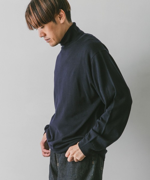 URBAN RESEARCH DOORS（アーバンリサーチドアーズ）の「ハーモニータートルネックニット（ニット/セーター・メンズ・グリーン/ベージュ系その他/ネイビー/チャコールグレー・MEDIUM/LARGE）」の4枚目の写真