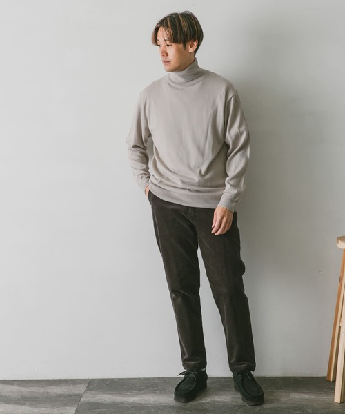 URBAN RESEARCH DOORS（アーバンリサーチドアーズ）の「ハーモニータートルネックニット（ニット/セーター・メンズ・グリーン/ベージュ系その他/ネイビー/チャコールグレー・MEDIUM/LARGE）」の21枚目の写真