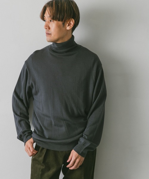 URBAN RESEARCH DOORS（アーバンリサーチドアーズ）の「ハーモニータートルネックニット（ニット/セーター・メンズ・グリーン/ベージュ系その他/ネイビー/チャコールグレー・MEDIUM/LARGE）」の14枚目の写真