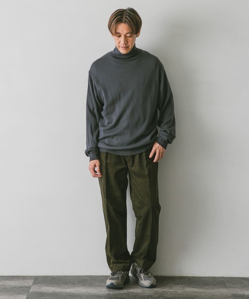 URBAN RESEARCH DOORS（アーバンリサーチドアーズ）の「ハーモニータートルネックニット（ニット/セーター・メンズ・グリーン/ベージュ系その他/ネイビー/チャコールグレー・MEDIUM/LARGE）」の22枚目の写真