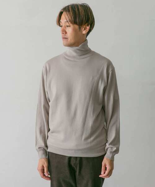 URBAN RESEARCH DOORS（アーバンリサーチドアーズ）の「ハーモニータートルネックニット（ニット/セーター・メンズ・グリーン/ベージュ系その他/ネイビー/チャコールグレー・MEDIUM/LARGE）」の6枚目の写真