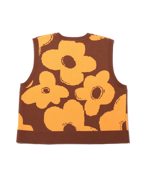 atmos pink(アトモスピンク)の「atmos pink フラワーニットベスト / アトモスピンク フラワーニットベスト(ベスト・レディース・オレンジ/グリーン/ピンク・S/L)」の6枚目の写真