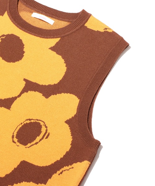 atmos pink(アトモスピンク)の「atmos pink フラワーニットベスト / アトモスピンク フラワーニットベスト(ベスト・レディース・オレンジ/グリーン/ピンク・S/L)」の8枚目の写真