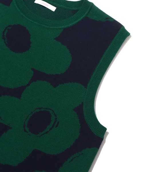 atmos pink(アトモスピンク)の「atmos pink フラワーニットベスト / アトモスピンク フラワーニットベスト(ベスト・レディース・オレンジ/グリーン/ピンク・S/L)」の4枚目の写真