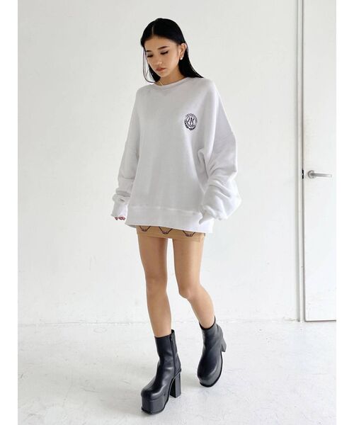 EMODA（エモダ）の「エンブレムロゴスウェット（スウェット・レディース・ホワイト/グレー/ブラック/ネイビー・FREE）」の20枚目の写真
