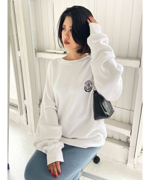 EMODA（エモダ）の「エンブレムロゴスウェット（スウェット・レディース・ホワイト/グレー/ブラック/ネイビー・FREE）」の17枚目の写真