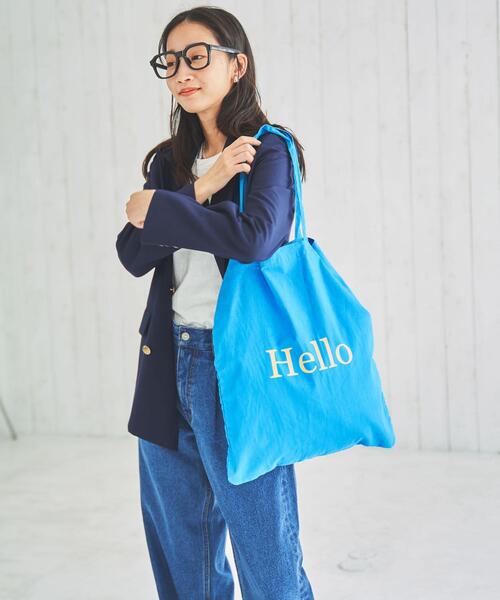 coen（コーエン）の「Helloロゴトートバッグ（トートバッグ・レディース・ブラック/ライトピンク/ライトブルー/ライラック/グレー/ターコイズブルー/イエロー/ケリー・FREE）」の18枚目の写真