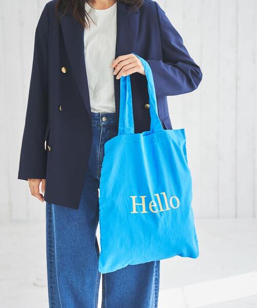 coen（コーエン）の「Helloロゴトートバッグ（トートバッグ・レディース・ブラック/ライトピンク/ライトブルー/ライラック/グレー/ターコイズブルー/イエロー/ケリー・FREE）」の19枚目の写真