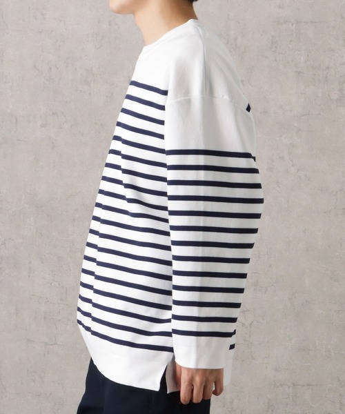 NAVY（ネイビー）の「ボーダークルーネックニット（ニット/セーター・メンズ・ホワイト/ネイビー・M/L）」の12枚目の写真