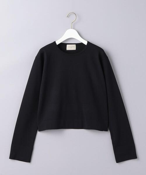 UNITED ARROWS（ユナイテッドアローズ）の「P/SILK ショート ニット（ニット/セーター・レディース・ブラック/オフホワイト・FREE）」の8枚目の写真