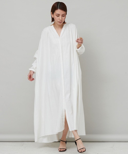 Curensology（カレンソロジー）の「Curensology(カレンソロジー)/コットンベルテッドワンピース（ワンピース・レディース・ホワイト/ブラック・38/36）」の3枚目の写真