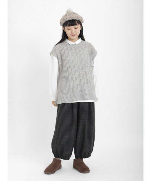 Samansa Mos2（サマンサ モスモス）の「バルーンパンツ（その他パンツ・レディース・グレー/ブラウン/ベージュ/キナリ・ﾌﾘ-）」の9枚目の写真