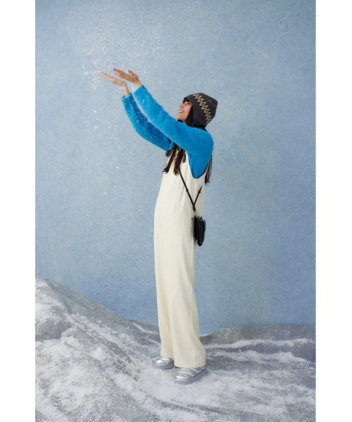 新品未使用タグ付moussy ELTED TWILL サロペットホワイト