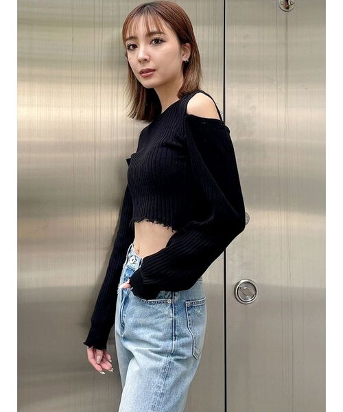 GYDA（ジェイダ）の「2WAYショルダーニットトップス（ニット/セーター・レディース・ブラック/その他1・FREE）」の17枚目の写真