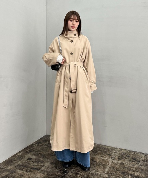 セール】スタンドカラーロングコート（ステンカラーコート）｜EPIMI E