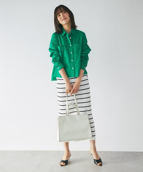 RIVE DROITE（リヴドロワ）の「A4サイズでオフィスにも使える/レザーA4トート（トートバッグ・レディース・オフホワイト/グレー系その他・FREE）」の3枚目の写真