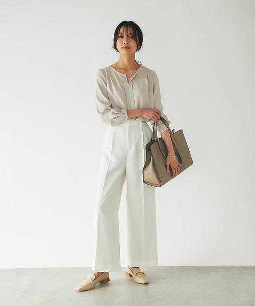 RIVE DROITE（リヴドロワ）の「A4サイズでオフィスにも使える/レザーA4トート（トートバッグ・レディース・オフホワイト/グレー系その他・FREE）」の5枚目の写真