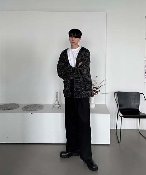 ASCLO（エジュクロ）の「ASCLO  Mohair Brush Cardigan（カーディガン/ボレロ・メンズ・ブラック・FREE）」の19枚目の写真