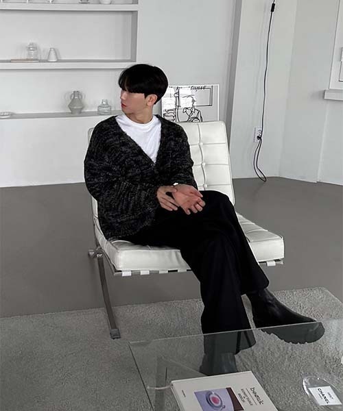 ASCLO（エジュクロ）の「ASCLO  Mohair Brush Cardigan（カーディガン/ボレロ・メンズ・ブラック・FREE）」の21枚目の写真