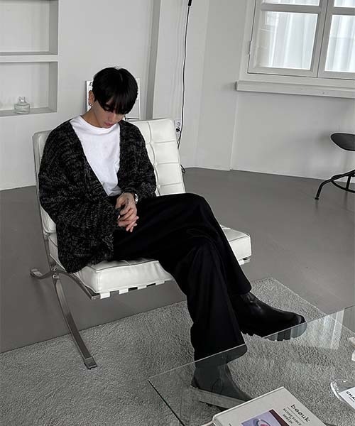 ASCLO（エジュクロ）の「ASCLO  Mohair Brush Cardigan（カーディガン/ボレロ・メンズ・ブラック・FREE）」の22枚目の写真