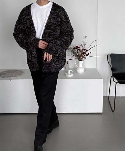 ASCLO（エジュクロ）の「ASCLO  Mohair Brush Cardigan（カーディガン/ボレロ・メンズ・ブラック・FREE）」の20枚目の写真