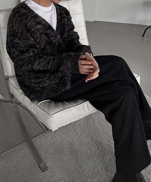 ASCLO（エジュクロ）の「ASCLO  Mohair Brush Cardigan（カーディガン/ボレロ・メンズ・ブラック・FREE）」の2枚目の写真