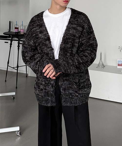 ASCLO（エジュクロ）の「ASCLO  Mohair Brush Cardigan（カーディガン/ボレロ・メンズ・ブラック・FREE）」の8枚目の写真