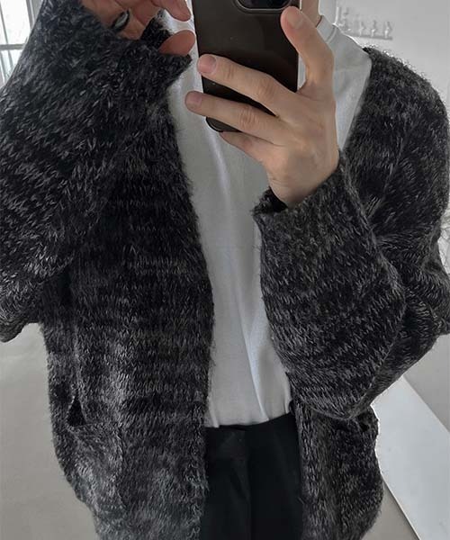 ASCLO（エジュクロ）の「ASCLO  Mohair Brush Cardigan（カーディガン/ボレロ・メンズ・ブラック・FREE）」の12枚目の写真