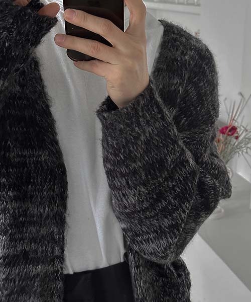 ASCLO（エジュクロ）の「ASCLO  Mohair Brush Cardigan（カーディガン/ボレロ・メンズ・ブラック・FREE）」の13枚目の写真