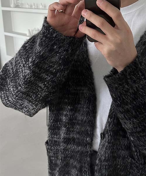 ASCLO（エジュクロ）の「ASCLO  Mohair Brush Cardigan（カーディガン/ボレロ・メンズ・ブラック・FREE）」の14枚目の写真
