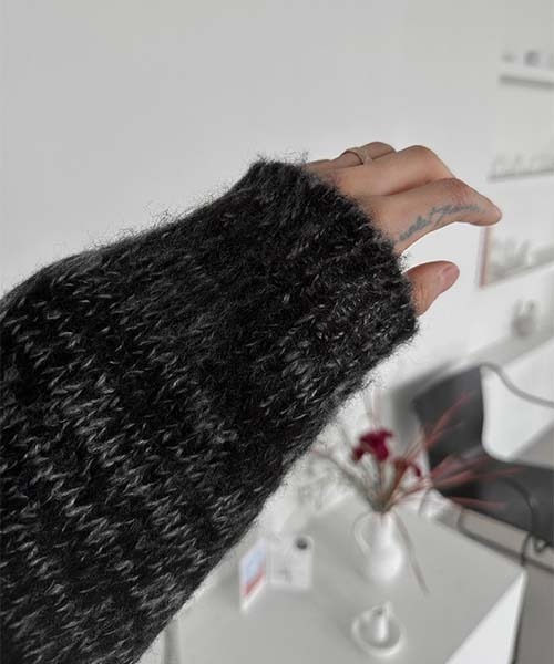 ASCLO（エジュクロ）の「ASCLO  Mohair Brush Cardigan（カーディガン/ボレロ・メンズ・ブラック・FREE）」の17枚目の写真