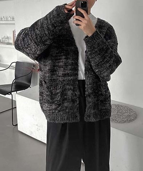 ASCLO（エジュクロ）の「ASCLO  Mohair Brush Cardigan（カーディガン/ボレロ・メンズ・ブラック・FREE）」の9枚目の写真