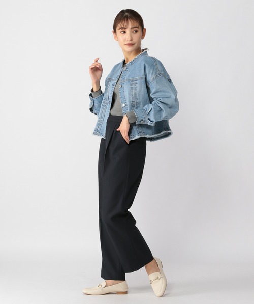 BARNYARDSTORM（バンヤードストーム）の「BARNYARDSTORM / タックトラウザーパンツ（スラックス・レディース・ネイビー/グレー・0/1）」の21枚目の写真