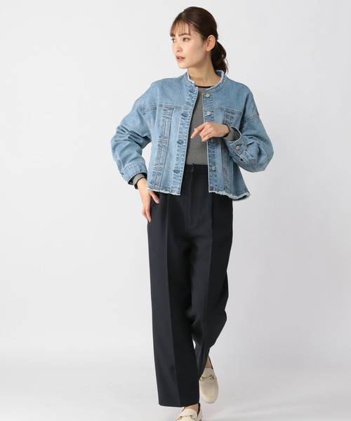 BARNYARDSTORM（バンヤードストーム）の「BARNYARDSTORM / タックトラウザーパンツ（スラックス・レディース・ネイビー/グレー・0/1）」の22枚目の写真