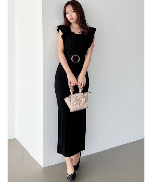 RESEXXY（リゼクシー）の「ラッフルデザインニットワンピース（ワンピース・レディース・ブラック/ベージュ/アイボリー・FREE）」の22枚目の写真