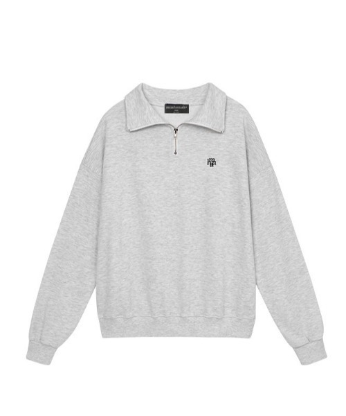 muahmuah（ムーアムーア）の「A'GEM/9 × .kom『muah muah/ムーアムーア』LOGO POINT FULL OVER NECK ZIPUP/ロゴポイントハーフジップ スウェットシャツ（スウェット・レディース・ブラック/グレー/アイボリー/ホワイト・FREE）」の22枚目の写真