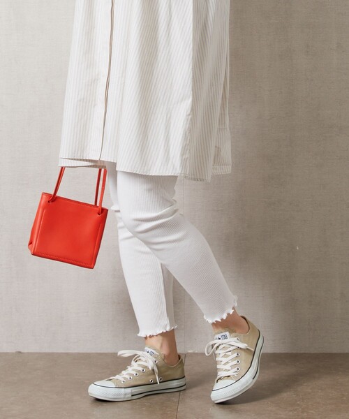 FREAK'S STORE（フリークスストア）の「【限定展開】コットンメローレギンス（レギンス/スパッツ・レディース・ストライプ/ブラック/グレー/オフホワイト/ネイビー・ﾌﾘ-）」の2枚目の写真