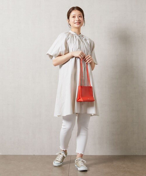 FREAK'S STORE（フリークスストア）の「【限定展開】コットンメローレギンス（レギンス/スパッツ・レディース・ストライプ/ブラック/グレー/オフホワイト/ネイビー・ﾌﾘ-）」の10枚目の写真