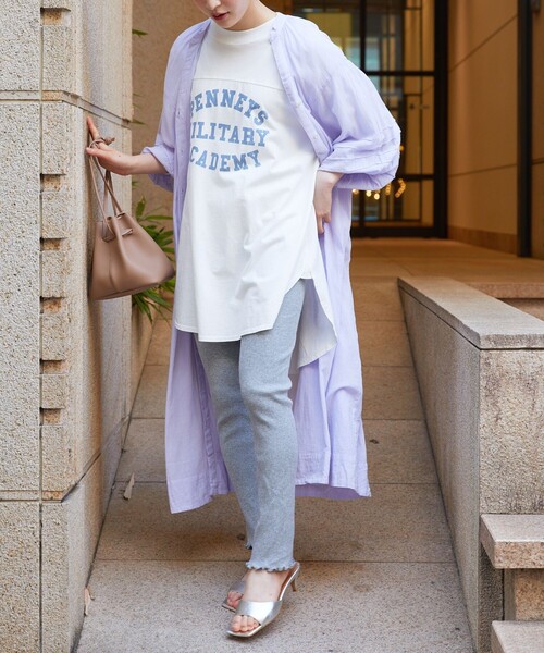 FREAK'S STORE（フリークスストア）の「【限定展開】コットンメローレギンス（レギンス/スパッツ・レディース・ストライプ/ブラック/グレー/オフホワイト/ネイビー・ﾌﾘ-）」の11枚目の写真