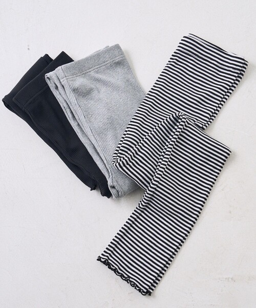 FREAK'S STORE（フリークスストア）の「【限定展開】コットンメローレギンス（レギンス/スパッツ・レディース・ストライプ/ブラック/グレー/オフホワイト/ネイビー・ﾌﾘ-）」の20枚目の写真