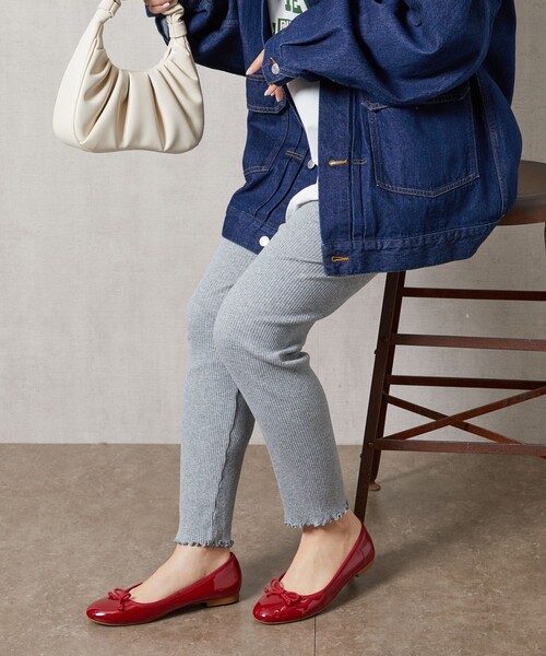 FREAK'S STORE（フリークスストア）の「【限定展開】コットンメローレギンス（レギンス/スパッツ・レディース・ストライプ/ブラック/グレー/オフホワイト/ネイビー・ﾌﾘ-）」の22枚目の写真