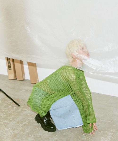 Happy John(ハッピージョン)の「fringe denim skirt/フリンジデニムスカート(デニムスカート・レディース・チャコールグレー/サックスブルー・SMALL/MEDIUM)」の22枚目の写真