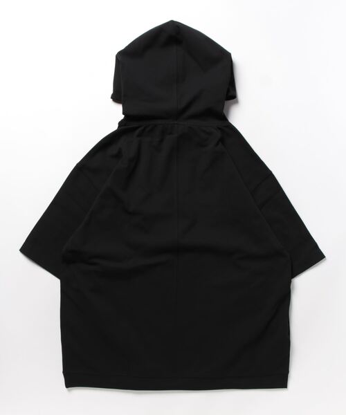 Grand PARK（グランドパーク）の「圧縮マイクロ鹿の子半袖パーカー（パーカー・メンズ・ホワイト/ネイビー/ブラック/グレー・MEDIUM/LARGE/X-LARGE）」の5枚目の写真