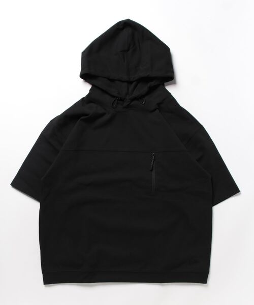 Grand PARK（グランドパーク）の「圧縮マイクロ鹿の子半袖パーカー（パーカー・メンズ・ホワイト/ネイビー/ブラック/グレー・MEDIUM/LARGE/X-LARGE）」の19枚目の写真