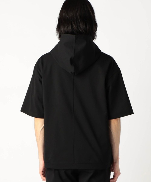 Grand PARK（グランドパーク）の「圧縮マイクロ鹿の子半袖パーカー（パーカー・メンズ・ホワイト/ネイビー/ブラック/グレー・MEDIUM/LARGE/X-LARGE）」の7枚目の写真